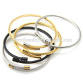 Moda New Arrived torcido simples barata bracelete de aço inoxidável pulseira GSL006